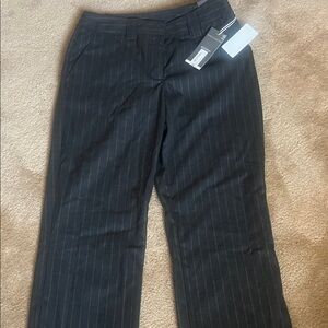 Worthington Black Pinstripe Straight Leg Pants
